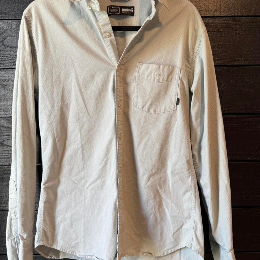 Nike pin stripe button up long‎ sleeve shirt.
